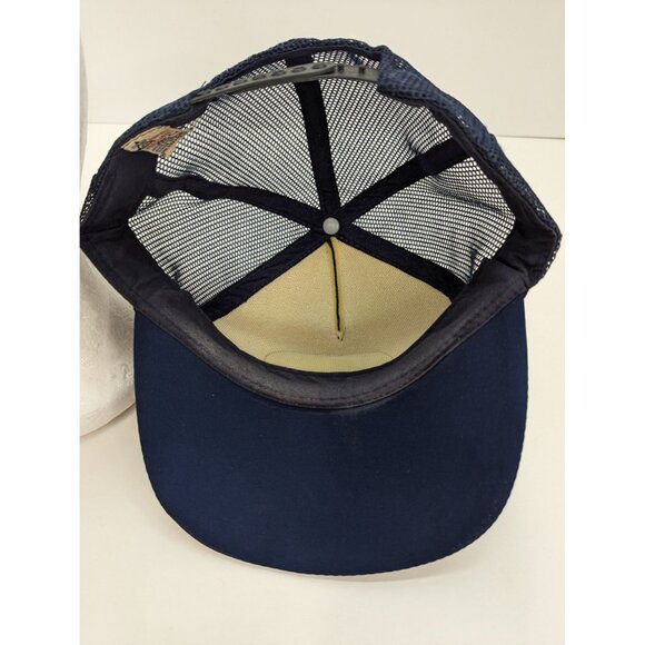 Captain Embroidered Logo with Scrambled Eggs Men Blue Mesh Back Snapback Cap Hat - Picture 7 of 9